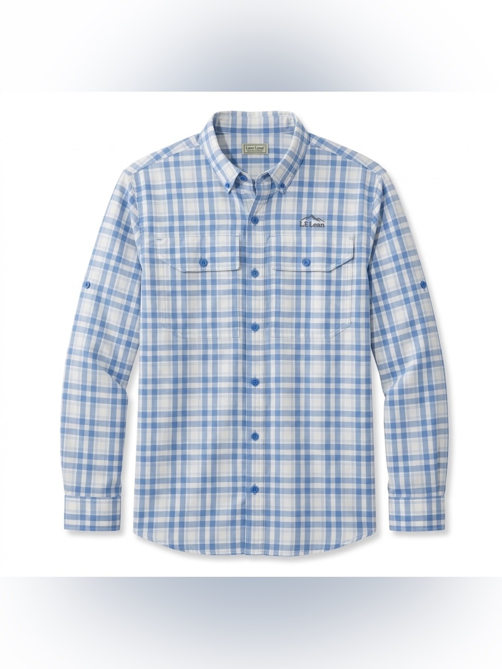 L.L. Bean Light Blue Plaid Shirt